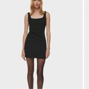 Aritzia x Babaton goals black mini dress 0